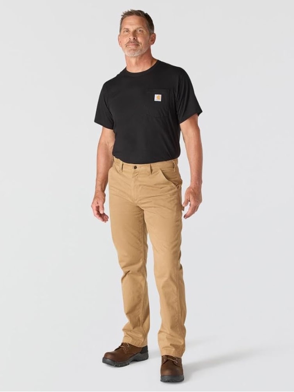 Carhartt Men’s B324 Washed Twill Relaxed Fit Pant, Dark Khaki, 38 W x 30 L